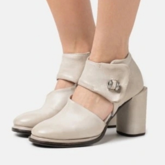 NWT AS 98 Block Chunky Heel Square toe Maroon Red Size 38 - Picture 2 of 13